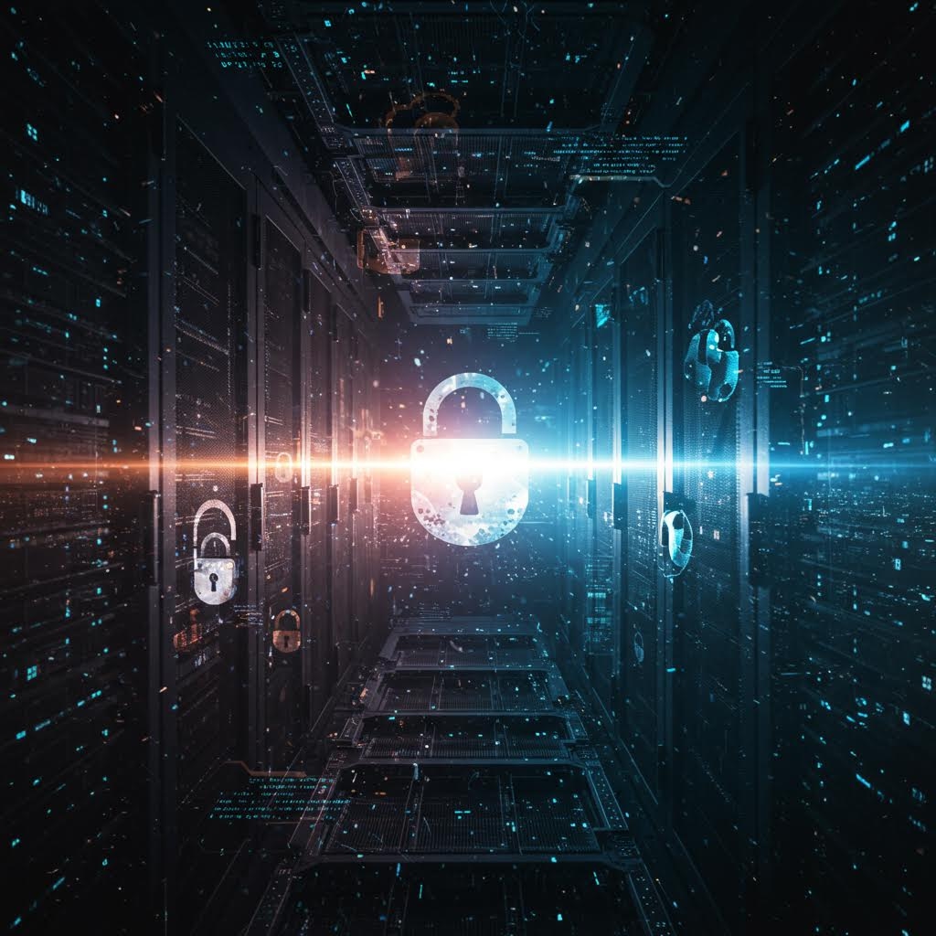 데이터센터 보안 시스템을 상징하는 루믹스솔루션 시각화