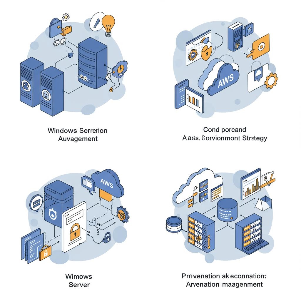 클라우드와 서버가 아이콘으로 얽히며 루믹스의 시스템 관리 구조가 단순화된 흐름으로 표현된 장면